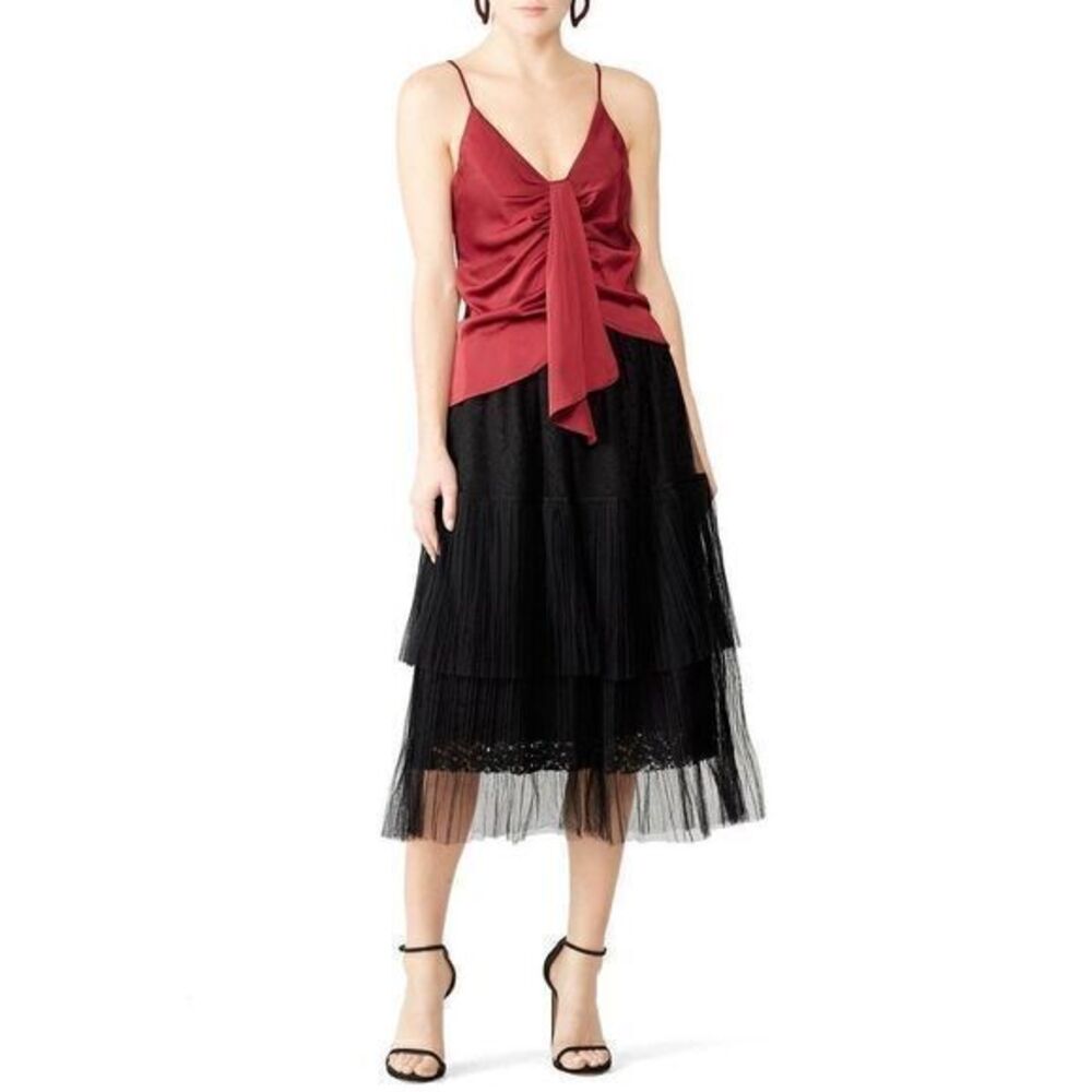 RAGA Black Macie Lace Midi Skirt